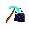 A profile picture. It is a depiction of a diamond minecraft pickaxe striking at a block of obsidian, poorly drawn in MS Paint. The author must have been quite young.